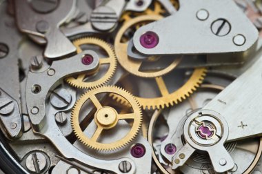 Clockwork, kavram çalışması içinde metal Cogwheels