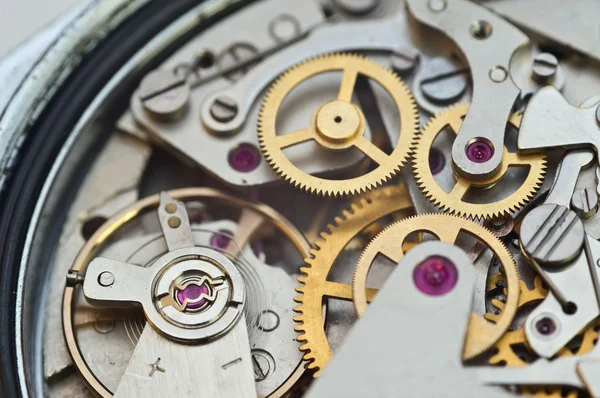 Clockwork, kavram çalışması içinde metal Cogwheels — Stok fotoğraf