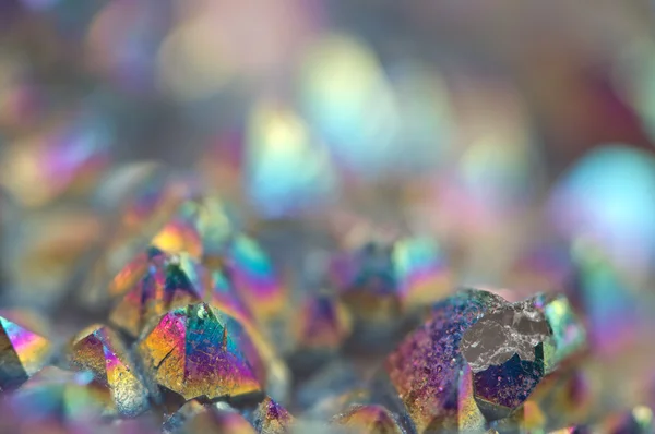 Multi gekleurde kristallen macro — Stockfoto