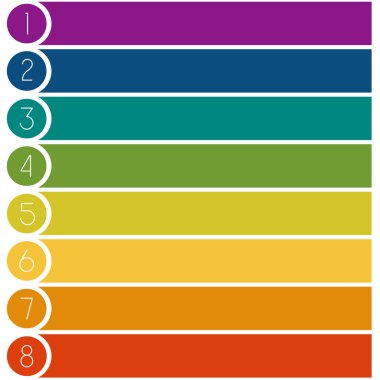 template Colourful strips eight positions
