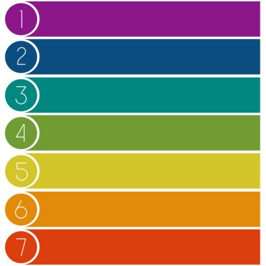 template Colourful strips seven positions