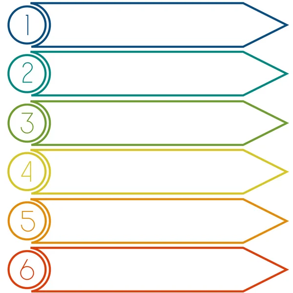 Colourful lines six positions — Stock Fotó