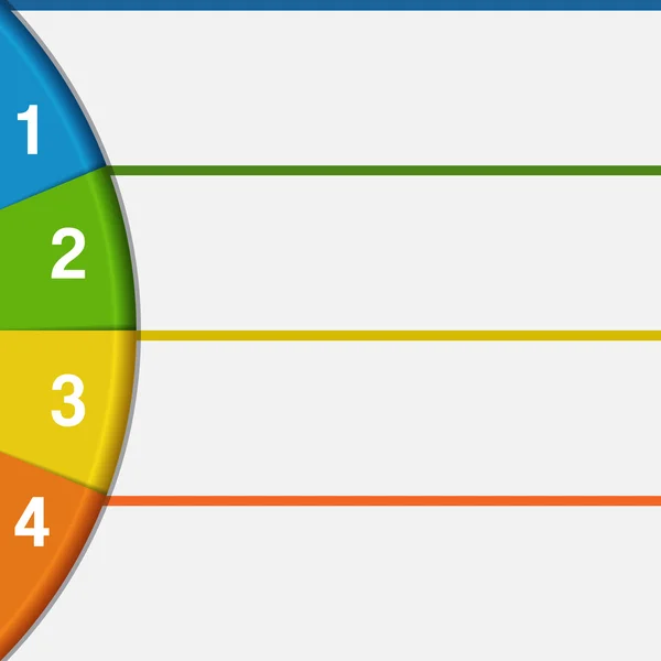 4 tiras y semicírculo colorido —  Fotos de Stock