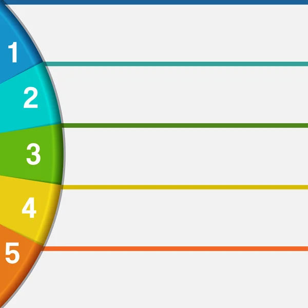 5 csíkok és színes félkör — Stock Fotó