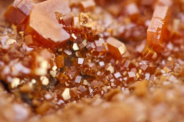Κρύσταλλοι βαναδινίτη. Μακροεντολή. Ακραία closeup — Φωτογραφία Αρχείου