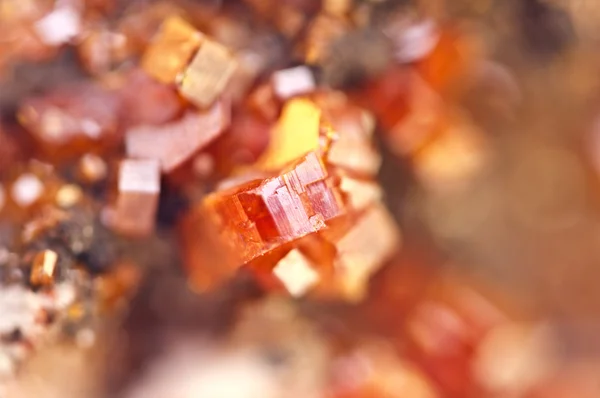 Crystals Vanadinite. Macro. Extreme closeup — Stock Photo, Image