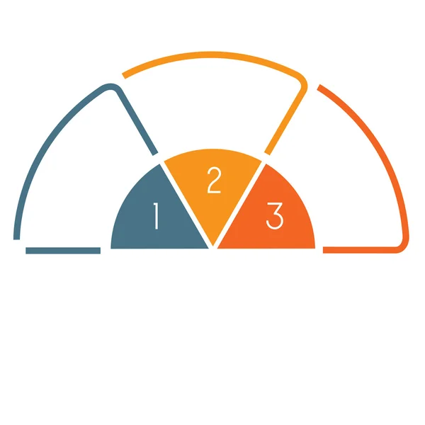 Linje infographic 3 positioner — Stockfoto