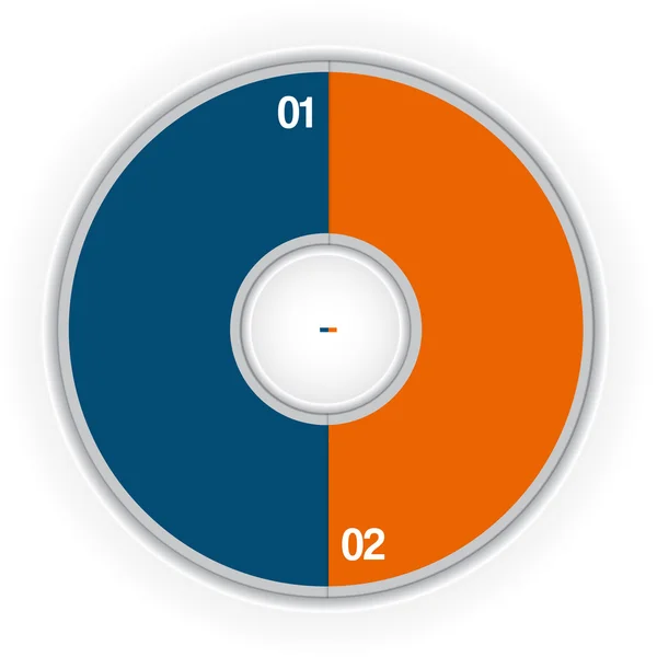 Kleurrijke Ring voor cyclisch proces op twee posities — Stockfoto