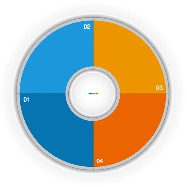 Colorful Ring for cyclic process on four positions — Stock Photo, Image