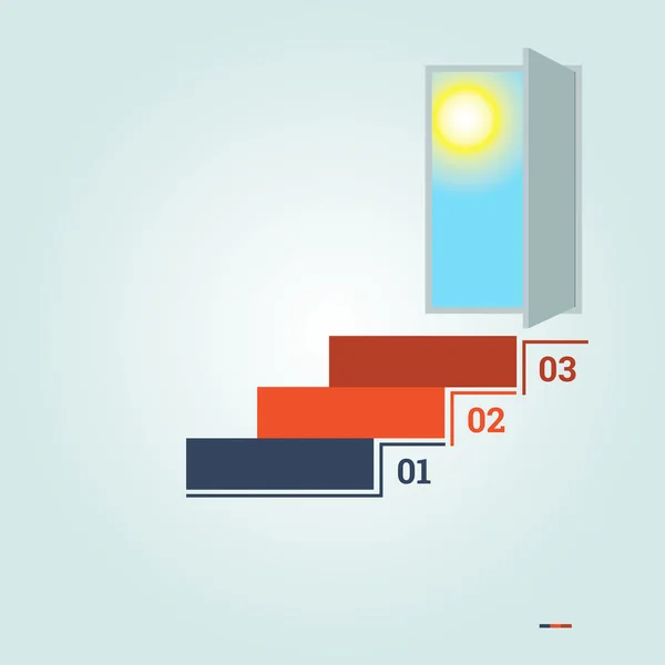 Infografica numerata 3 passi — Foto Stock