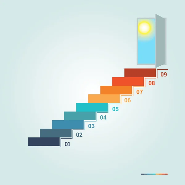 Infografiken nummeriert in 9 Schritten — Stockfoto