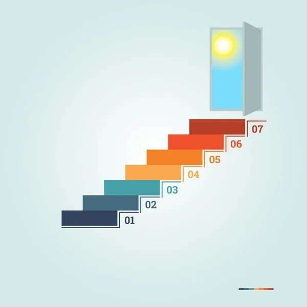 Infografica numerata 7 passi — Foto Stock