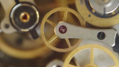 Clockworktick-tik ses içinde metal cogwheels