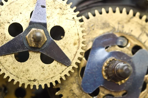 Tandwielen binnen uurwerkmechanisme. — Stockfoto