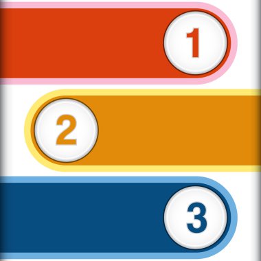 3 numaralı çok renkli şeritler
