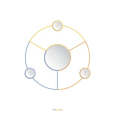 Infographic 3 pozisyonlar için şablon