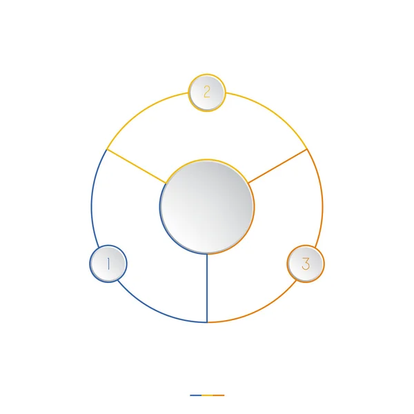 Sjabloon voor infographic 3 posities — Stockfoto