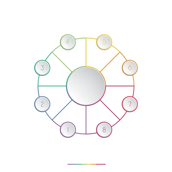 Template for infographic 8 positions — Stock Photo, Image