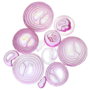 Üstten Görünüm kadar yakın kesilmiş soğan