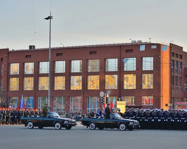 Generalprobe der Militärparade zu Ehren des Sieges. — Stockfoto