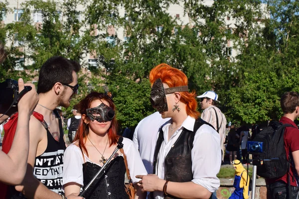 Na festiwalu młodzieżowych subkultur i cosplay "Znaki" — Zdjęcie stockowe