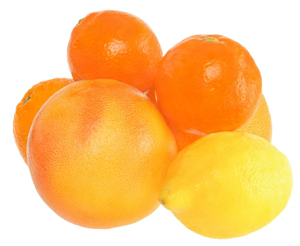 Orange, Zitrone, Grapefruit und Mandarine. — Stockfoto