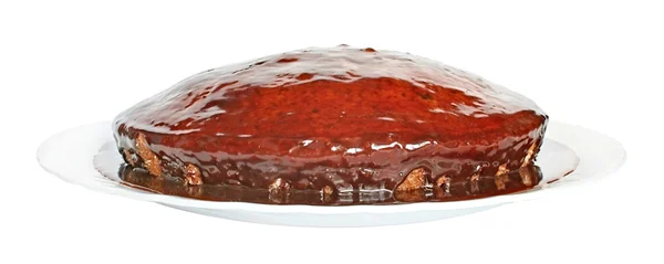 Torta con glassa al cioccolato — Foto Stock