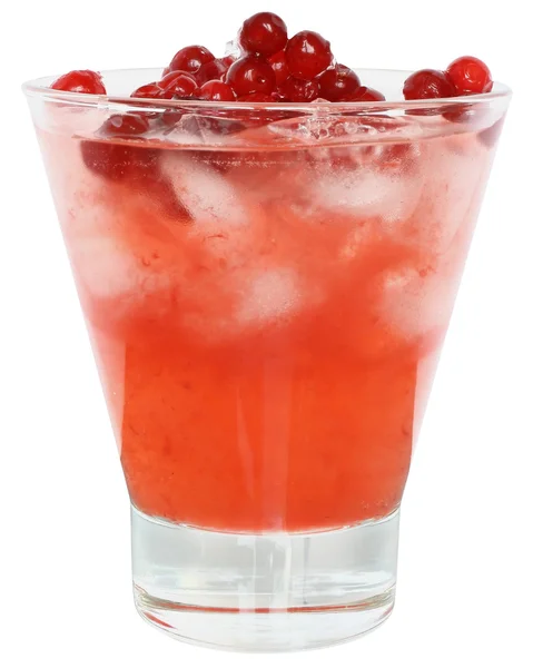 Cocktail med cranberry juice och isbitar — Stockfoto