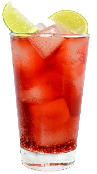 Cocktail con succo di mirtillo e lime — Foto Stock