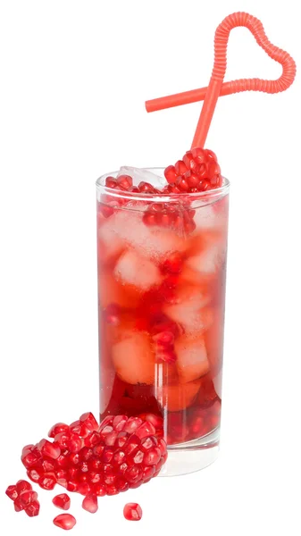 Granatäpple cocktail isolerade — Stockfoto