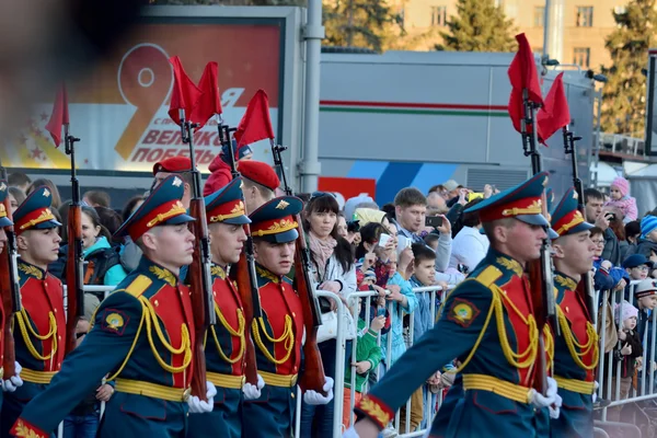 Репетиції військового параду на честь Дня перемоги. — стокове фото