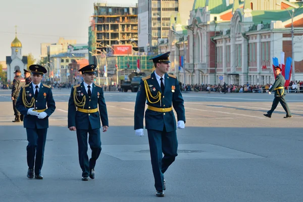 Платье репетиции военного парада в честь Дня Победы . — стоковое фото