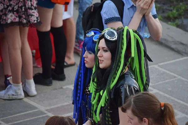 Na festiwalu młodzieżowych subkultur i cosplay "Znaki" — Zdjęcie stockowe
