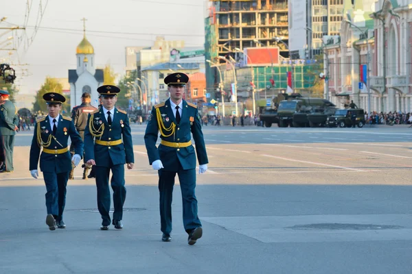 Платье репетиции военного парада в честь Дня Победы . — стоковое фото