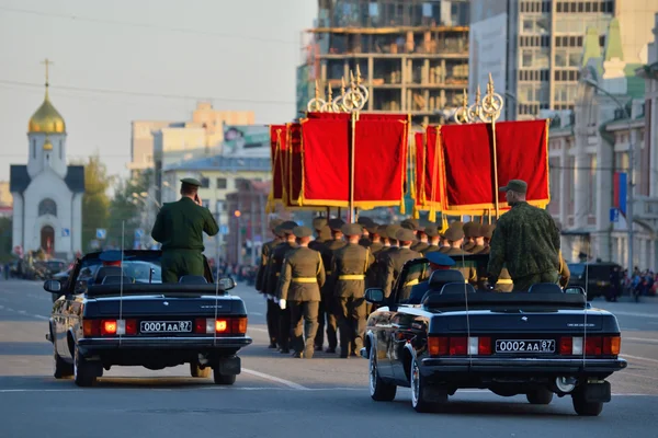 Платье репетиции военного парада в честь Дня Победы . — стоковое фото