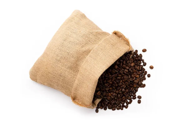 Coffee Bag Isolated White Background Top View — Stock Photo, Image