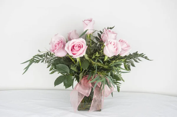 Rosas Rosa Flores Ramo Fiesta Regalar Naturliga Fauna Flora Floristaria — Stockfoto
