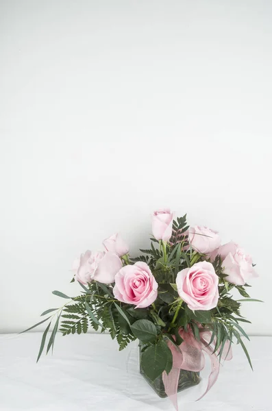 Rosas Rosa Flores Ramo Fiesta Regalar Naturliga Fauna Flora Floristaria — Stockfoto