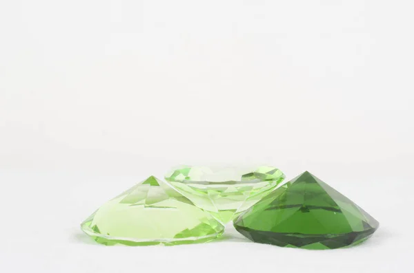 Камінь Зелений Кристал Мінерал Природа Камінь Коробка — стокове фото