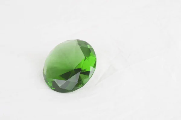 Камінь Зелений Кристал Мінерал Природа Камінь Коробка — стокове фото