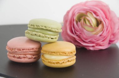 Makaron, tatlı. Kahvaltı. Tatlı, yemek, yemek, şeker, çöl, renk