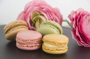 Makaron, tatlı. Kahvaltı. Tatlı, yemek, yemek, şeker, çöl, renk