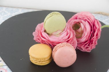 Makaron, tatlı. Kahvaltı. Tatlı, yemek, yemek, şeker, çöl, renk