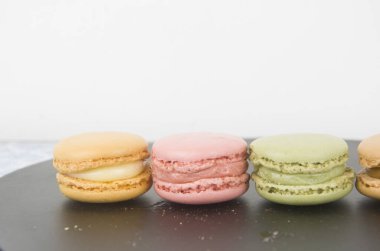 Makaron, tatlı. Kahvaltı. Tatlı, yemek, yemek, şeker, çöl, renk