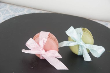 Makaron, tatlı. Kahvaltı. Tatlı, yemek, yemek, şeker, çöl, renk