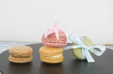 Makaron, tatlı. Kahvaltı. Tatlı, yemek, yemek, şeker, çöl, renk