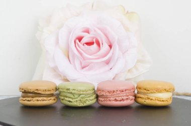 Makaron, tatlı. Kahvaltı. Tatlı, yemek, yemek, şeker, çöl, renk