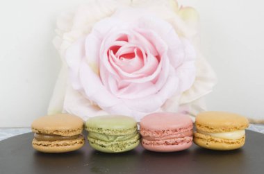 Makaron, tatlı. Kahvaltı. Tatlı, yemek, yemek, şeker, çöl, renk