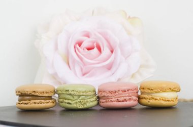 Makaron, tatlı. Kahvaltı. Tatlı, yemek, yemek, şeker, çöl, renk