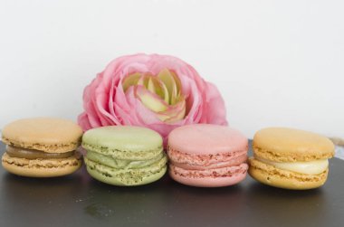 Makaron, tatlı. Kahvaltı. Tatlı, yemek, yemek, şeker, çöl, renk